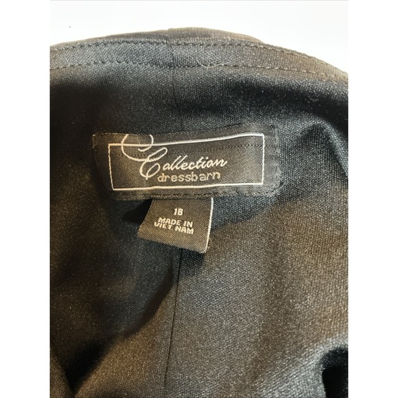 Dressbarn Collection Size 16 Black Cocktail Dress Chiffon Ruffles Sleeveless - Picture 14 of 16